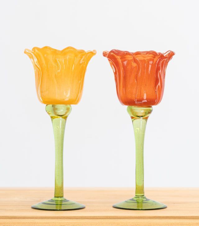 Portavelas tulipán