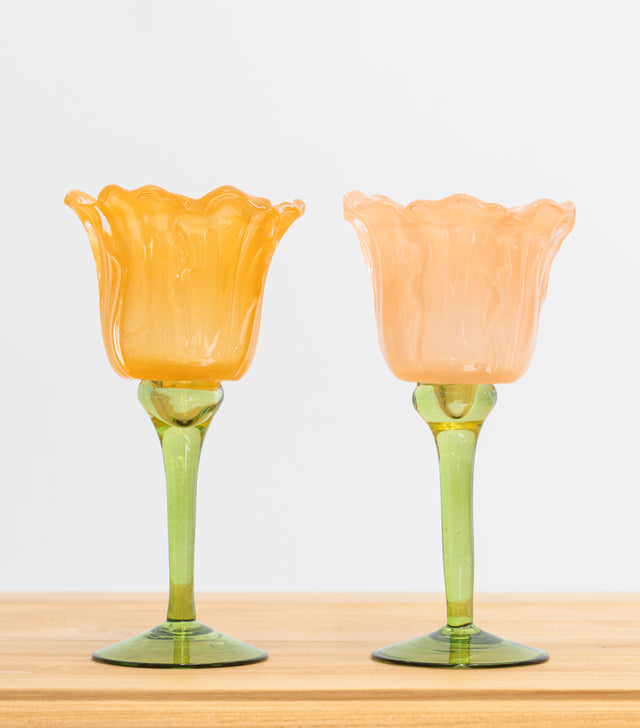 Portavelas tulipán